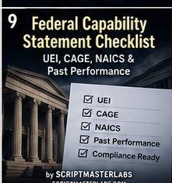 Federal Capability Statement Checklist by SCRIPTMASTERLABS