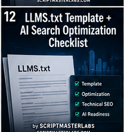 LLMS.txt Template and AI Search Optimization Checklist by SCRIPTMASTERLABS