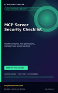 MCP Server Security Checklist PDF cover