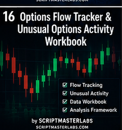 Options Flow Tracker and Unusual Options Activity Workbook by SCRIPTMASTERLABS