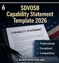 SDVOSB Capability Statement Template 2026 by SCRIPTMASTERLABS