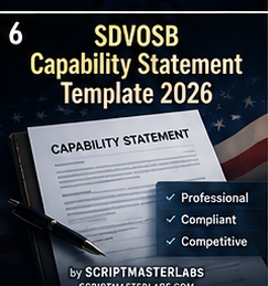 SDVOSB Capability Statement Template 2026 by SCRIPTMASTERLABS