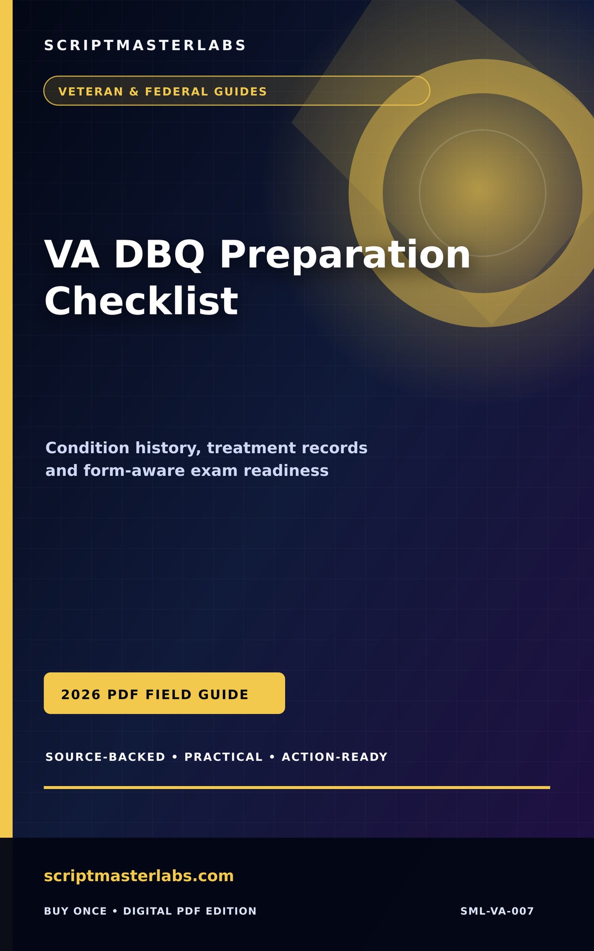VA DBQ Preparation Checklist PDF cover